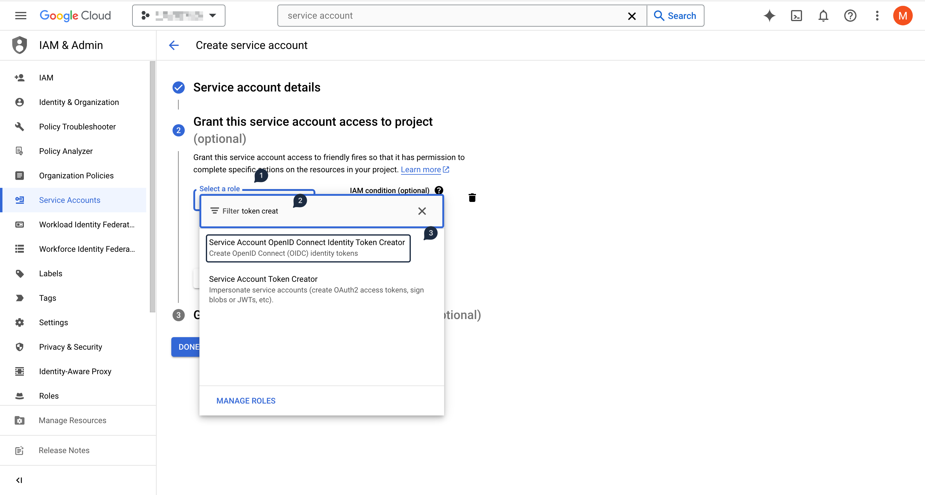 Create Service Account